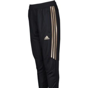 adidas pants with gold stripes
